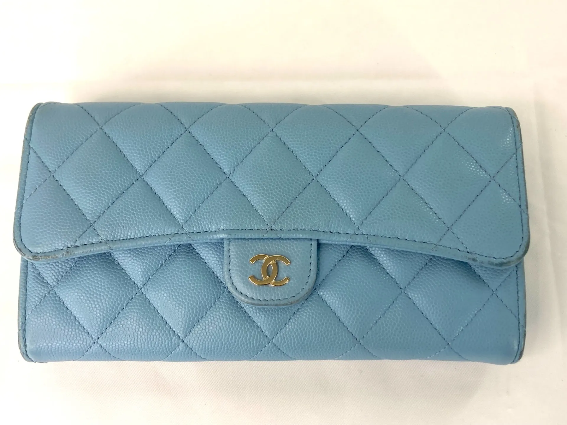 CHANEL／シャネル　キャビアスキン　マトラッセ　長財布　修理実績【レボラボ】